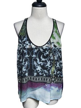 Clover Canyon Multicolor Sequin Tank Top Size Medium